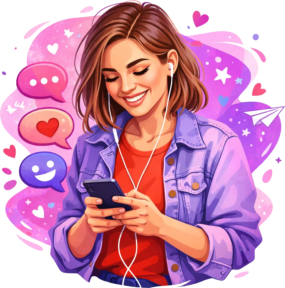 महिला के साथ ऑनलाइन चैट